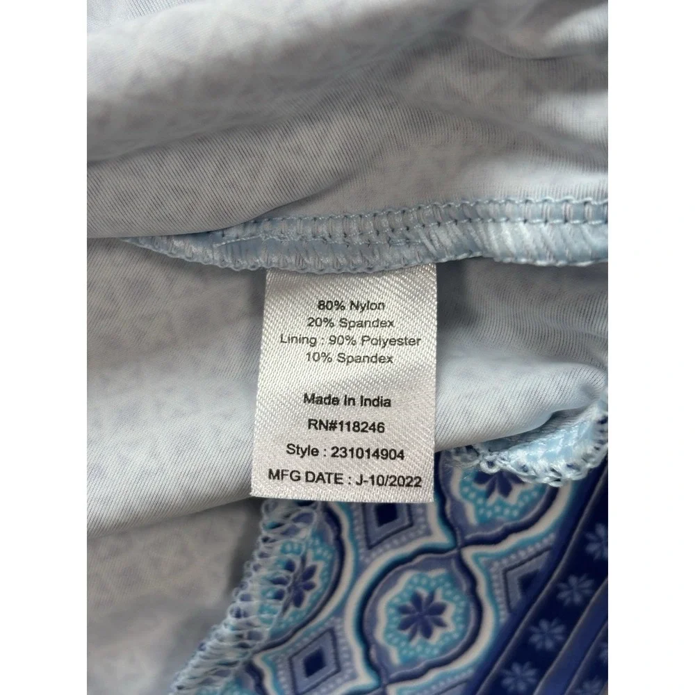 Cabana Life X Talbots Tankini Swim Top Womens Large Beachy Tropical Vacay Travel